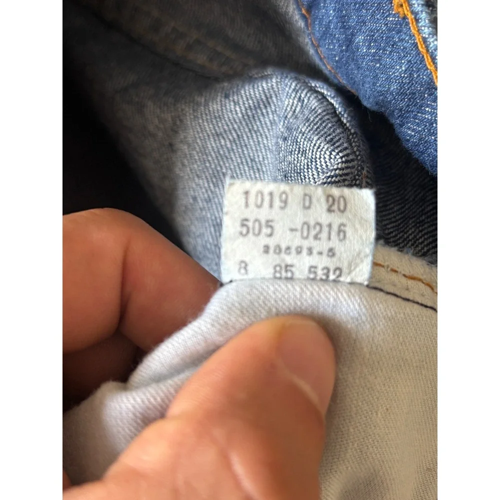 Vintage Levi's 505-0216 Jeans Mens 32x29 USA Dark Wash Straight Leg 80s